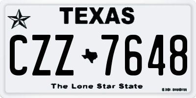 TX license plate CZZ7648