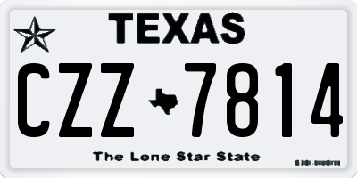 TX license plate CZZ7814