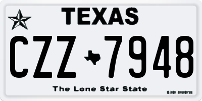 TX license plate CZZ7948