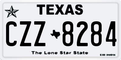 TX license plate CZZ8284