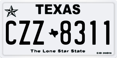 TX license plate CZZ8311