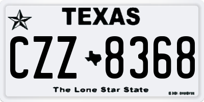 TX license plate CZZ8368