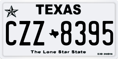 TX license plate CZZ8395