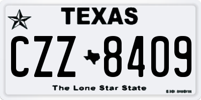 TX license plate CZZ8409