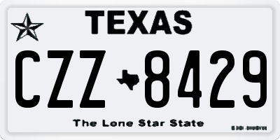 TX license plate CZZ8429