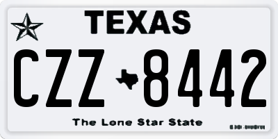 TX license plate CZZ8442