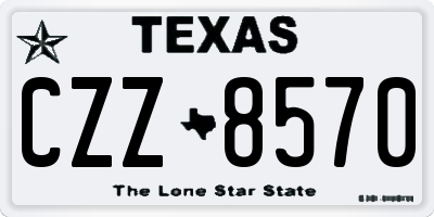 TX license plate CZZ8570