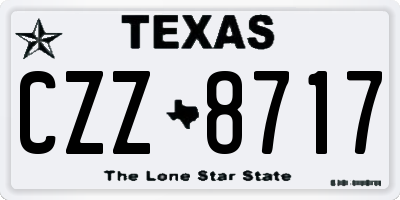 TX license plate CZZ8717