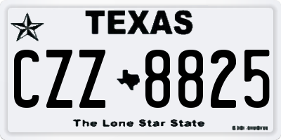TX license plate CZZ8825