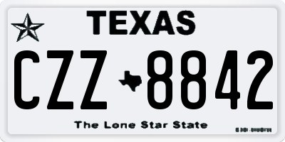TX license plate CZZ8842