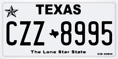 TX license plate CZZ8995