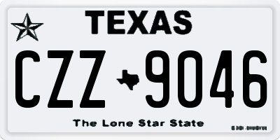 TX license plate CZZ9046