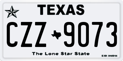 TX license plate CZZ9073