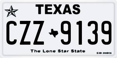 TX license plate CZZ9139