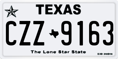TX license plate CZZ9163