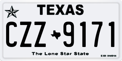 TX license plate CZZ9171