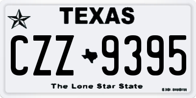 TX license plate CZZ9395