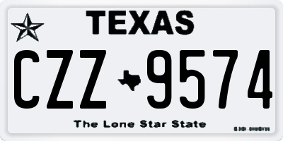 TX license plate CZZ9574