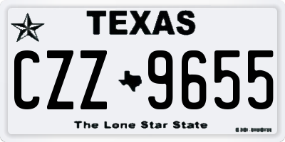TX license plate CZZ9655