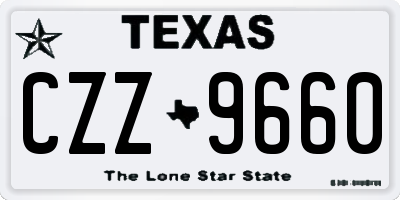 TX license plate CZZ9660