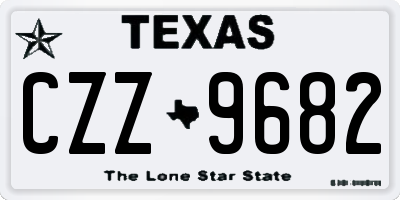 TX license plate CZZ9682