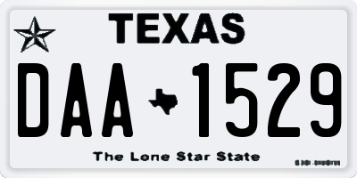 TX license plate DAA1529