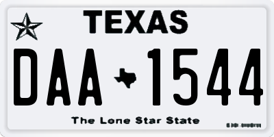 TX license plate DAA1544