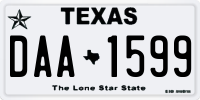 TX license plate DAA1599