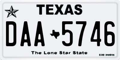 TX license plate DAA5746