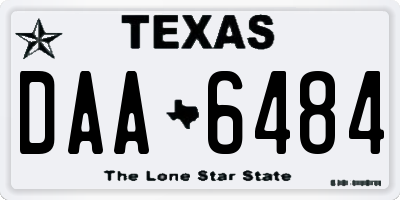 TX license plate DAA6484