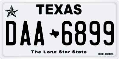 TX license plate DAA6899