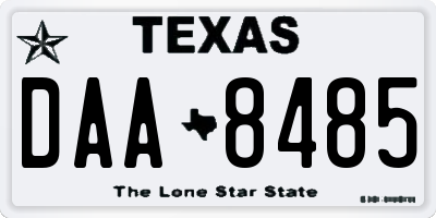 TX license plate DAA8485