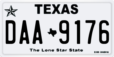 TX license plate DAA9176