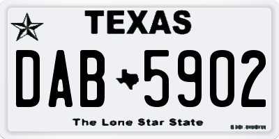 TX license plate DAB5902