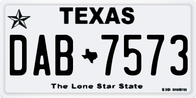 TX license plate DAB7573