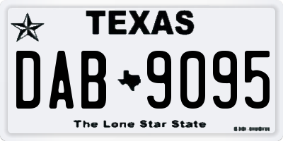 TX license plate DAB9095