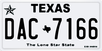 TX license plate DAC7166