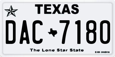 TX license plate DAC7180