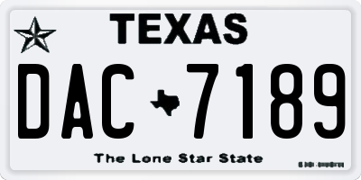 TX license plate DAC7189