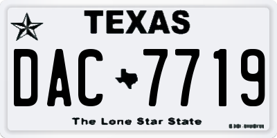 TX license plate DAC7719