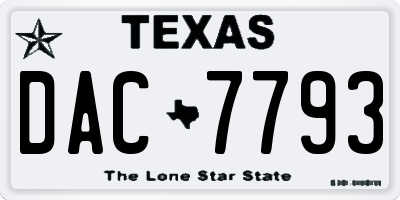 TX license plate DAC7793
