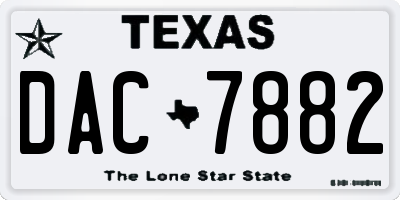 TX license plate DAC7882