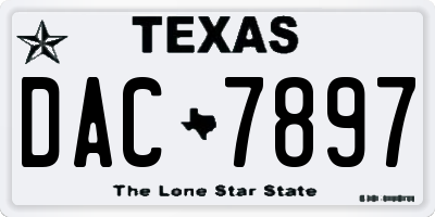 TX license plate DAC7897