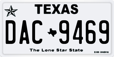 TX license plate DAC9469