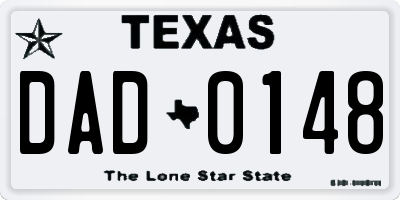 TX license plate DAD0148