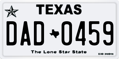 TX license plate DAD0459