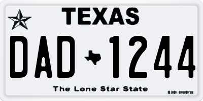 TX license plate DAD1244