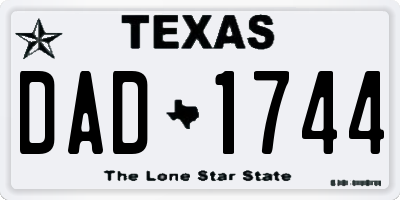 TX license plate DAD1744