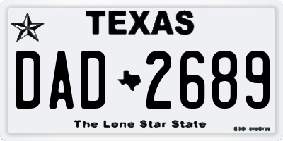 TX license plate DAD2689