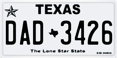 TX license plate DAD3426